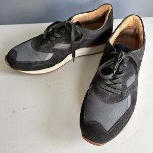 Greats Sneakers Men's Size 12 Black Leather Retro Running Suede Italy EU 45